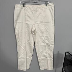 Worthington Modern Fit White Pull On Capri Pants Women's Plus Size 16 w/ Spandex